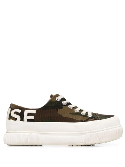 Monse X Both Camouflage-print Platform Sneakers In Green