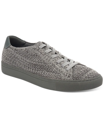 Alfani Men's Caden Knit Lace-up Sneakers, Created For Macy's Men's Shoes In Grey