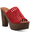 Jessica Simpson Women's Shelbie Platform Sandals Women's Shoes In Dahlia Red