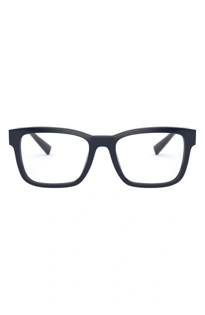 Versace 53mm Square Optical Glasses In Blue/ Demo Lens