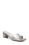 Franco Sarto Cruella Slide Sandals Women's Shoes In Silver Leather