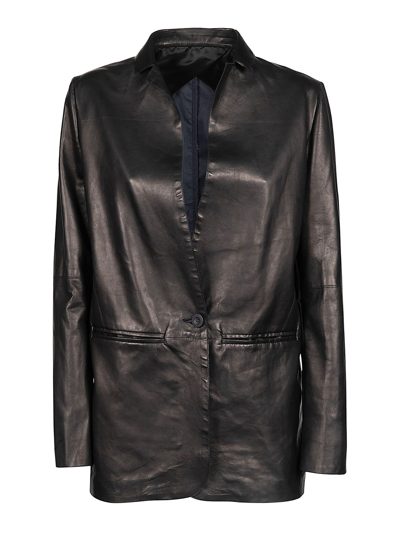 Liven Leather Jacket In Negro