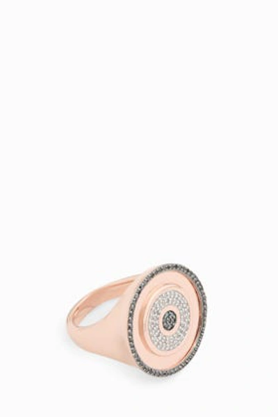 Monica Vinader Evil Eye Disc Cocktail Ring In Metallic