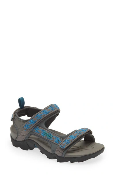 Teva Tanza Sport Sandal In Strike Dark Gull Gray