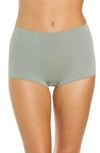 Skims Stretch Cotton Boyshorts In Mineral