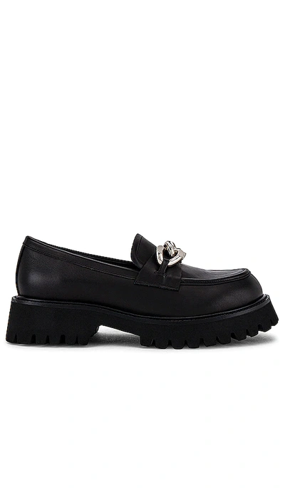 Tony Bianco Greer Leather Chunky Loafer With Snaffle In Black