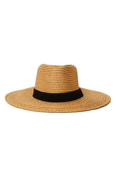Btb Los Angeles Scarlett Straw Hat In Sand