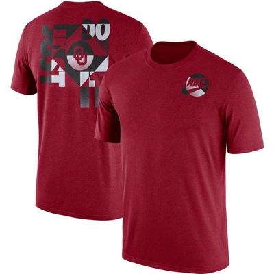 Nike Crimson Oklahoma Sooners Just Do It Max 90 T-shirt