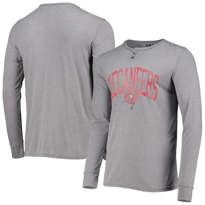 Concepts Sport Gray Tampa Bay Buccaneers Takeaway Henley Long Sleeve Sleep T-shirt