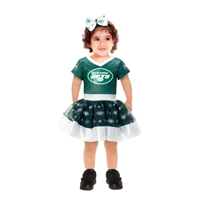 Jerry Leigh Kids' Girls Toddler Green New York Jets Tutu Tailgate Game Day V-neck Costume