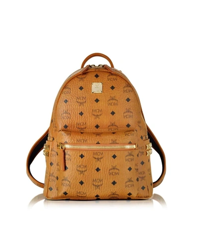 Mcm X-mini Studded Stark Backpack In Cognac