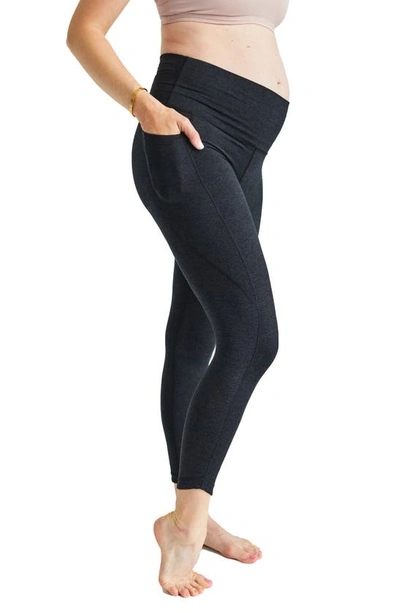 Anook Athletics Ellie Maternity 23-inch Crop Leggings In Char Heather