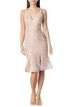 Dress The Population Dress The Poplulation Isabelle Lace Mermaid Dress In Pink