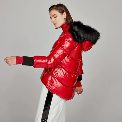 Access Fashion Dax Puffer Jacket In Red