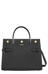 Burberry Mini Title Leather Bag In Black