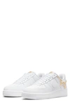 Nike Air Force 1 '07 Lx Sneaker In White/ White/ Metallic Gold