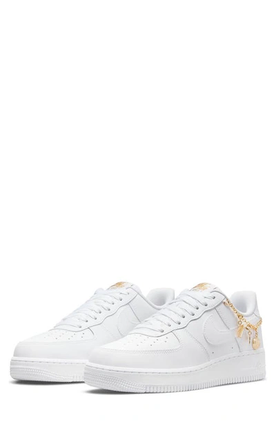 Nike Air Force 1 '07 Lx Sneaker In White/ White/ Metallic Gold