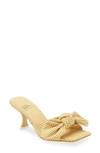 Jeffrey Campbell Bow Slide Sandal In Yellow Gingham