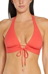 Robin Piccone Aubrey Halter Top In Poppy