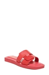 Franco Sarto Capri-slide Sandals Women's Shoes In Watermelon Leather