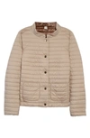 Herno Reversible Water Repellent Down Puffer Jacket In 1981/ Champagne/ Mocha