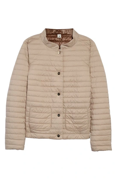 Herno Reversible Water Repellent Down Puffer Jacket In 1981/ Champagne/ Mocha