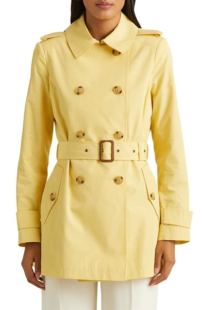 Lauren Ralph Lauren Short Trench Coat In Yellow Bloom
