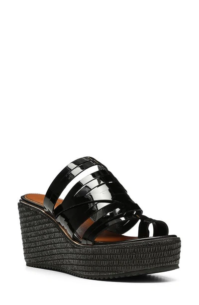 Donald Pliner Ithaca Strappy Wedge Mule In Black
