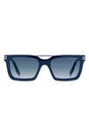 Marc Jacobs 54mm Gradient Rectangular Sunglasses In Blue / Blue Shaded