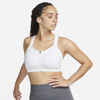 Nike Women's Alpha High-support Padded Zip-front Sports Bra In White