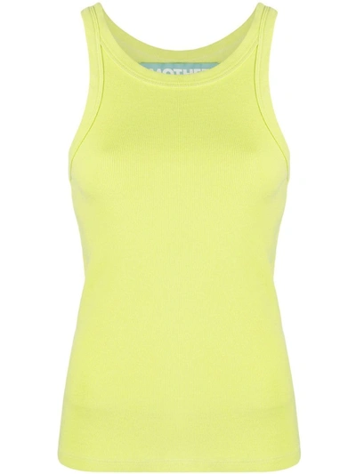 Mother The Chin-ups Ribbed Tank Top In Yellow