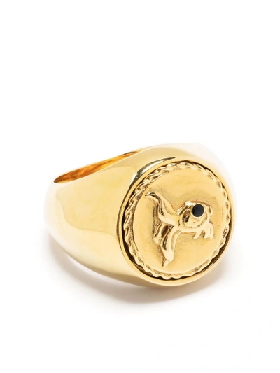 Goossens Talisman Pisces Signet Ring In Gold