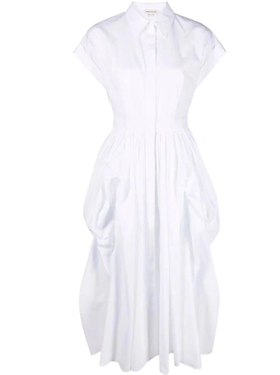 Alexander Mcqueen Cotton Dress In White