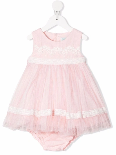 Abel & Lula Babies' Sleevless Tulle Dress In Pink