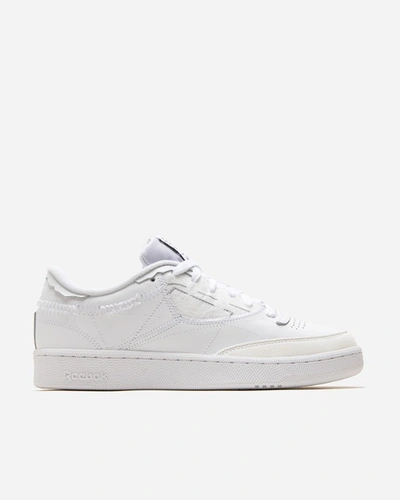 Reebok + Maison Margiela Project 0 Club C Memory Of Felt And Suede-trimmed Leather Sneakers In White