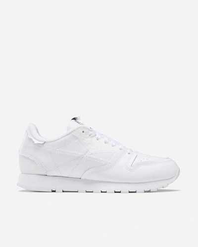 Reebok + Maison Margiela Project 0 Classic Memory Of Felt-trimmed Leather Sneakers In White