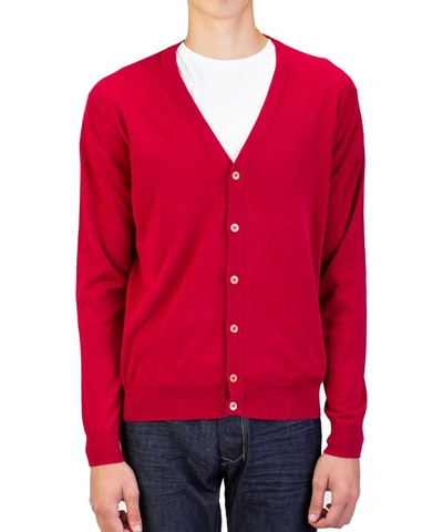 Prada Men S Cotton Cardigan Sweater Red Modesens