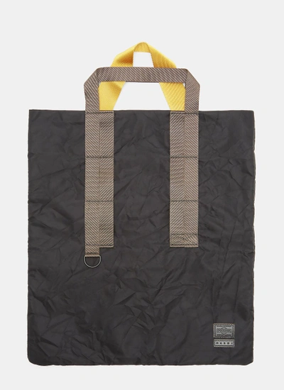 Marni X Porter Contrast Handles Tote Bag In Black