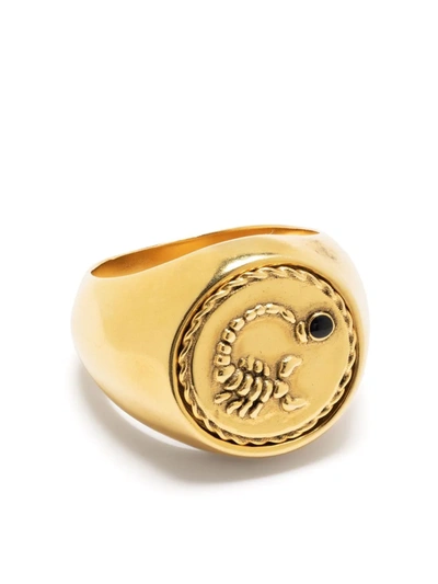 Goossens Talisman Scorpio Signet Ring In Gold