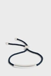 Monica Vinader Engravable Linear Friendship Bracelet In Navy