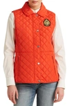 Lauren Ralph Lauren Quilted Vest In Orange