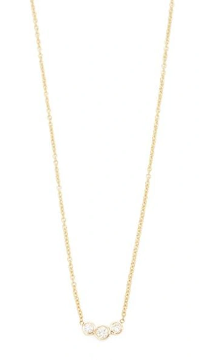 Zoë Chicco 14k Gold Diamond Bezel Necklace In Yellow Gold