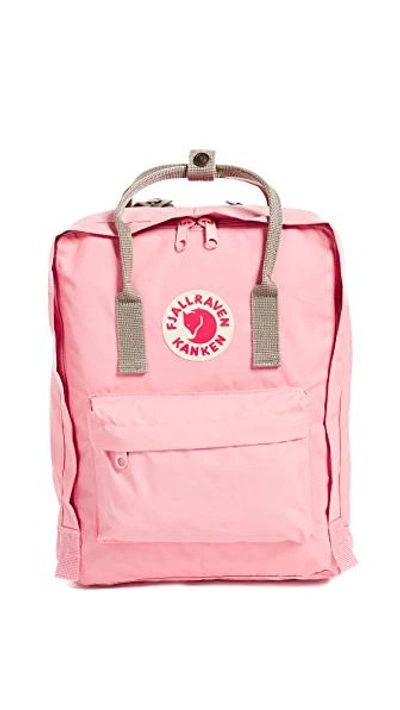 Fjall Raven Kanken Backpack In Fog/pink