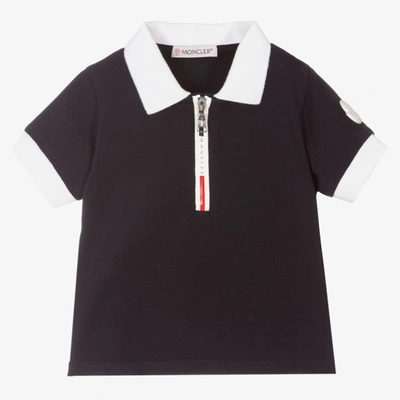 Moncler Babies' Boys Blue Cotton Polo Shirt