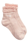 Nike Everyday Training Ankle Socks In Pink Oxford/ White