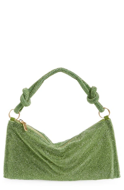 Cult Gaia Hera Nano Rhinestone Shoulder Bag In Palm