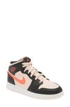 Jordan Kids' Air  1 Mid Sneaker In Atmosphere/ Infrared 23/ Black