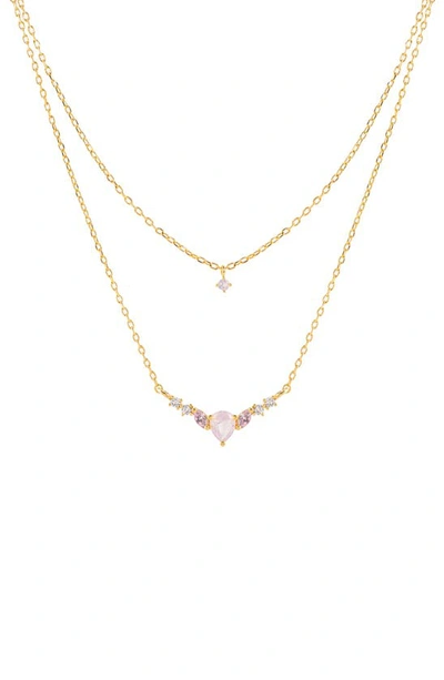 Girls Crew Sweet Like Honey Layered Necklace In Gold-plated