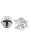 Girls Crew Star Wars Mandalorian Grogu Stud Earrings In Silver-tone