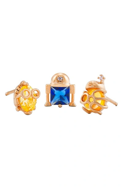 Girls Crew Star Wars™ Droids Stud Earring Set In Rose Gold